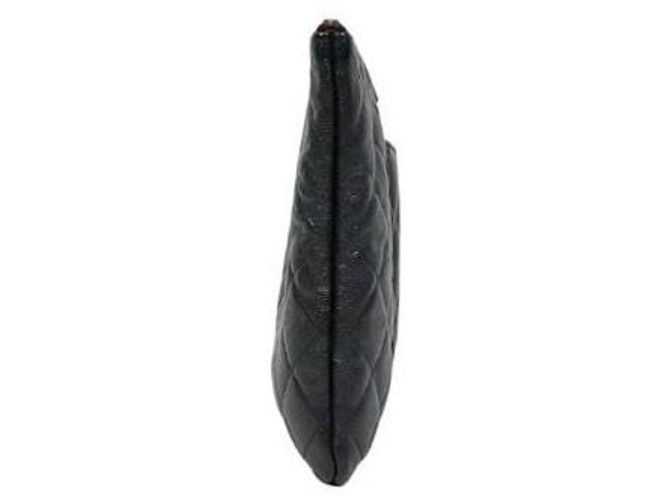 Chanel Clutch in pelle caviar nera - vista 2