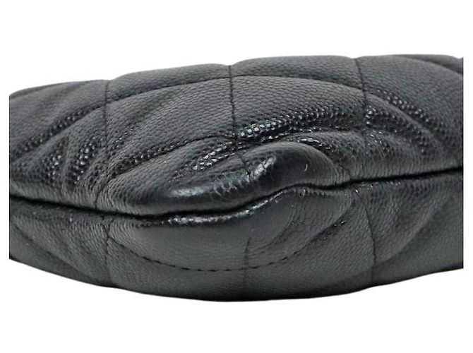 Chanel Clutch in pelle caviar nera - vista 5
