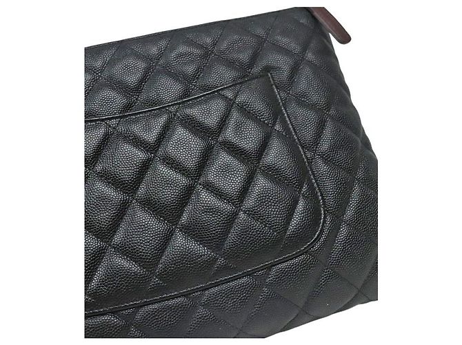 Chanel Clutch in pelle caviar nera - vista 8