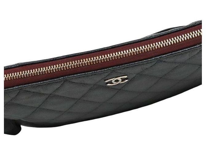 Chanel Clutch in pelle caviar nera - vista 9