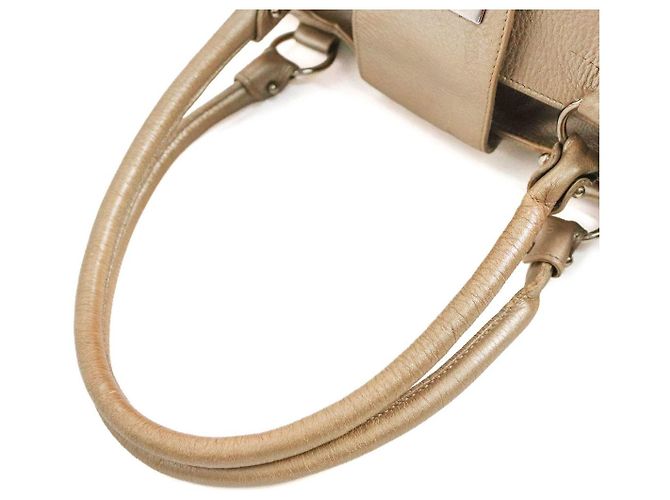 Salvatore Ferragamo Borsa a tracolla Gancini Gold Beige - vista 7