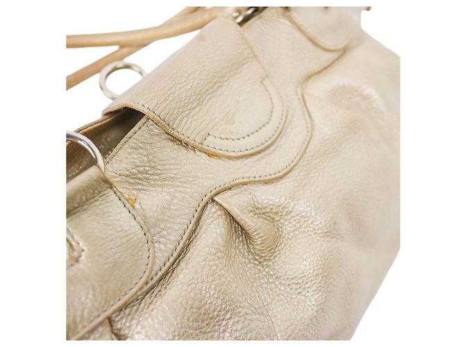 Salvatore Ferragamo Borsa a tracolla Gancini Gold Beige - vista 8