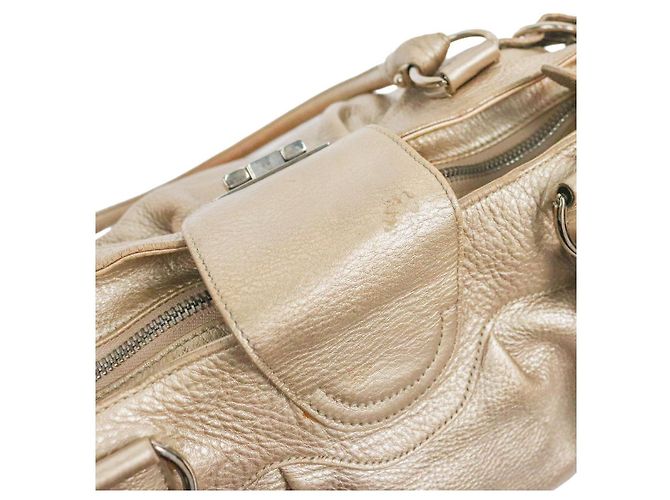 Salvatore Ferragamo Borsa a tracolla Gancini Gold Beige - vista 9