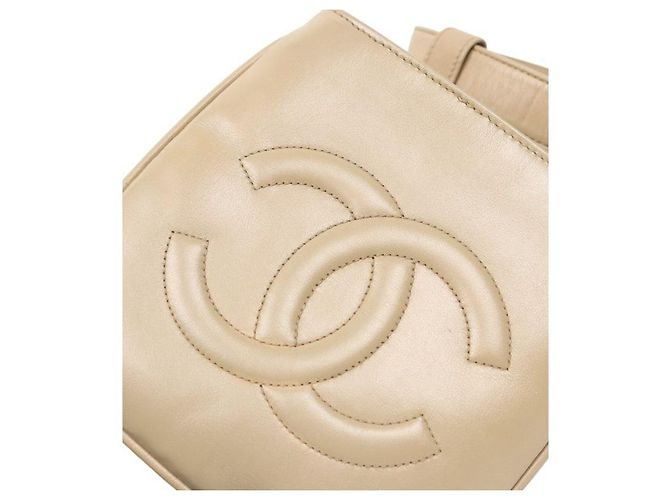 Chanel CC Gürteltasche Beige Leder - Ansicht 12