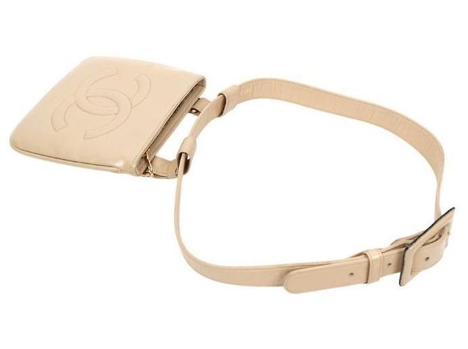 Chanel CC Gürteltasche Beige Leder - Ansicht 7