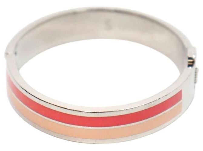 Fendi Bracciale Rigido FF Rosa Argento - vista 2