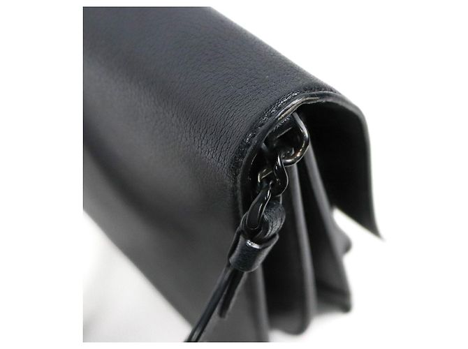 Salvatore Ferragamo Borsa a tracolla con patta Gancini nera - vista 5