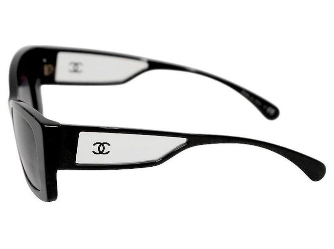 Chanel Gafas de sol cuadradas negras - vista 2