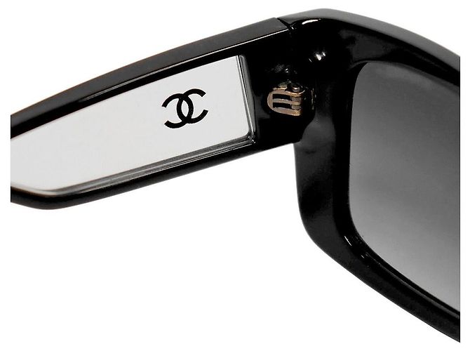 Chanel Gafas de sol cuadradas negras - vista 5