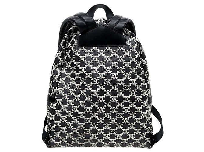 Céline Black Trionphe Canvas Backpack - view 3