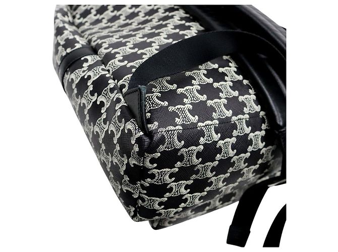 Céline Black Trionphe Canvas Backpack - view 6