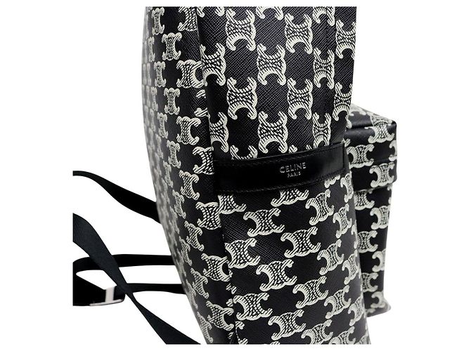 Céline Black Trionphe Canvas Backpack - view 8