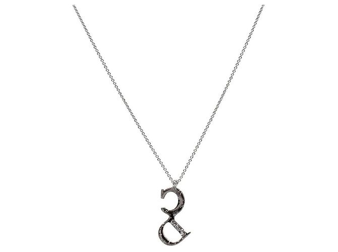 Dior Vertical CD Silver Halskette - Ansicht 2