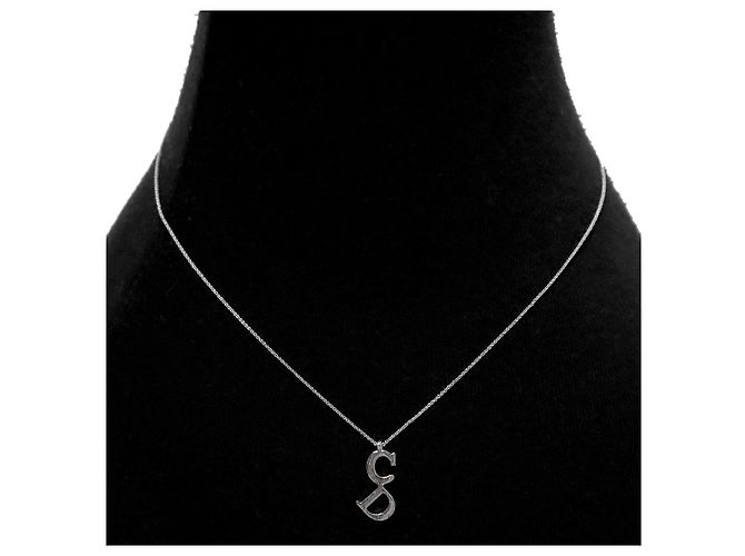 Dior Vertical CD Silver Halskette - Ansicht 5