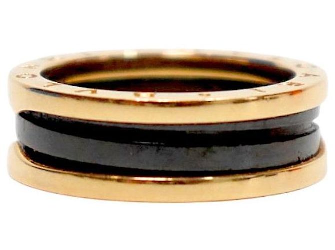 Anello Bulgari B.Zero1 in ceramica nero e oro - vista 2