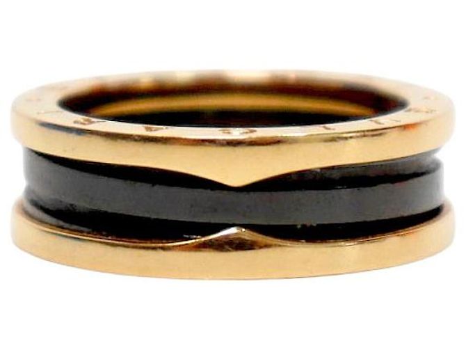 Anello Bulgari B.Zero1 in ceramica nero e oro - vista 3
