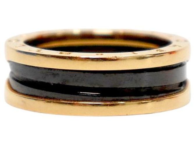 Anello Bulgari B.Zero1 in ceramica nero e oro - vista 4
