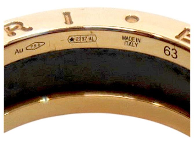 Anello Bulgari B.Zero1 in ceramica nero e oro - vista 7
