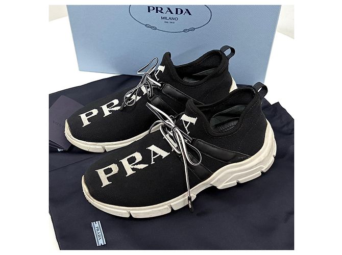 Prada Logo-Strick-Sneaker für Damen - Ansicht 4