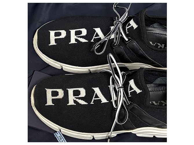 Prada Logo-Strick-Sneaker für Damen - Ansicht 8