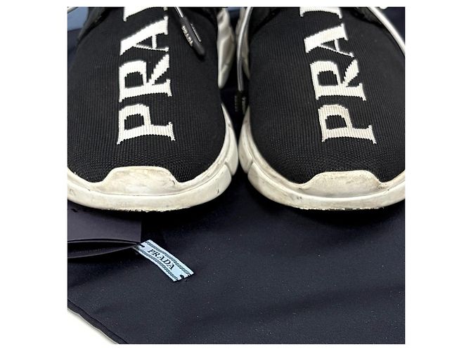 Prada Logo-Strick-Sneaker für Damen - Ansicht 9