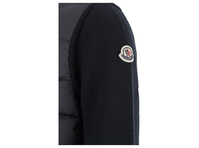 Moncler Cardigã de lã acolchoado com fecho de correr - vista 6