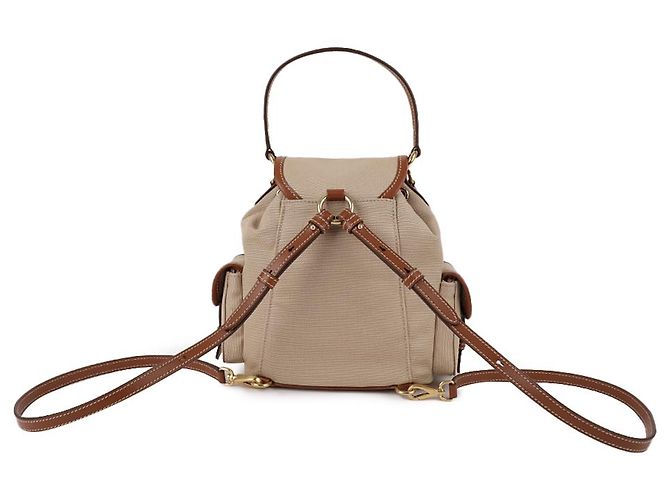 Miu Miu Leinwand-Leder-Rucksack - Ansicht 5