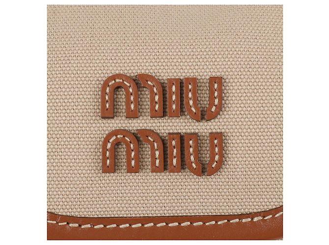 Miu Miu Leinwand-Leder-Rucksack - Ansicht 9