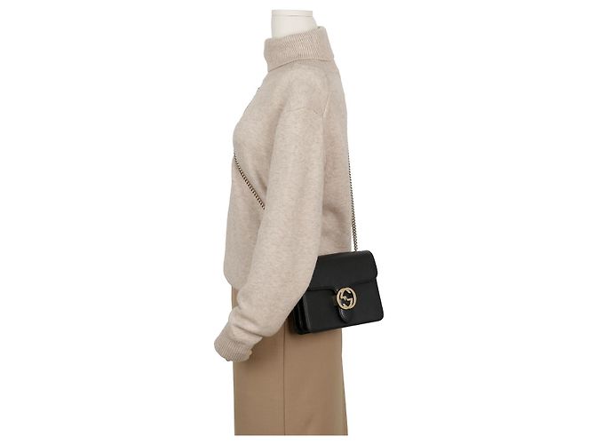 Gucci Borsa a tracolla e crossbody in pelle da donna Nero - vista 11