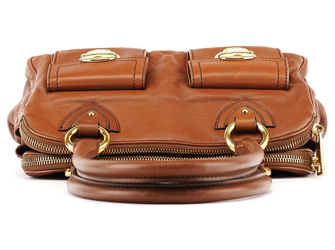 Marc Jacobs Multi-Pocket Tote Bag aus hellbraunem Leder - Ansicht 4