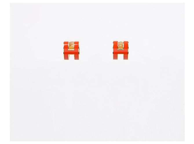 Hermès Orecchini Pop Ash Oro Arancione - vista 2