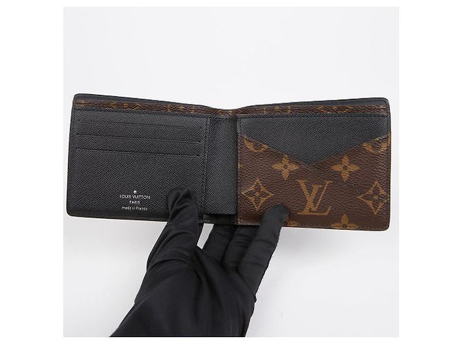 Louis Vuitton Portafoglio Multiple Monogram Macassar - vista 8