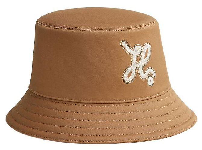Cappello a secchiello Hermès Marrone in Tessuto - vista 3