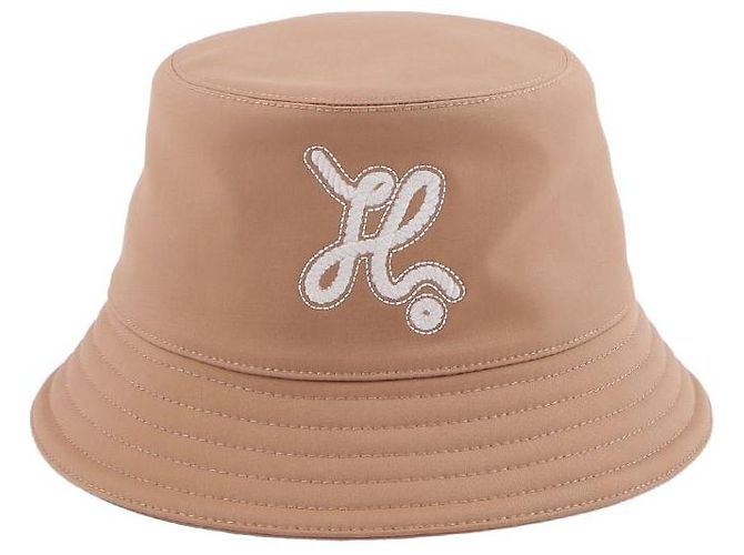 Cappello a secchiello Hermès Marrone in Tessuto - vista 4