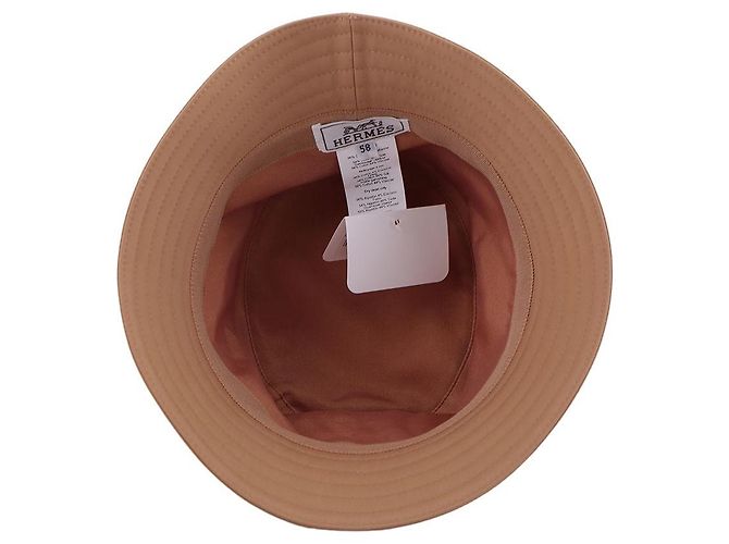 Cappello a secchiello Hermès Marrone in Tessuto - vista 7