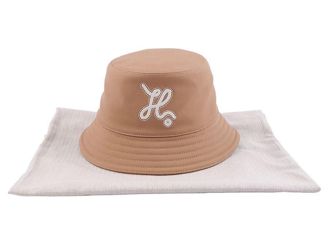 Cappello a secchiello Hermès Marrone in Tessuto - vista 8