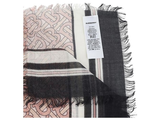 Burberry Sciarpa in seta e lana floreale - vista 5