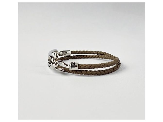 Hermès Bracciale Roulis Double Tour in pelle Etoupe - vista 5