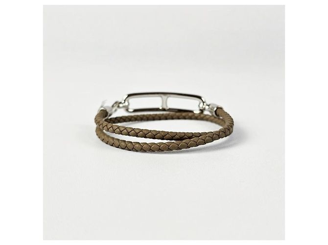 Hermès Bracciale Roulis Double Tour in pelle Etoupe - vista 6
