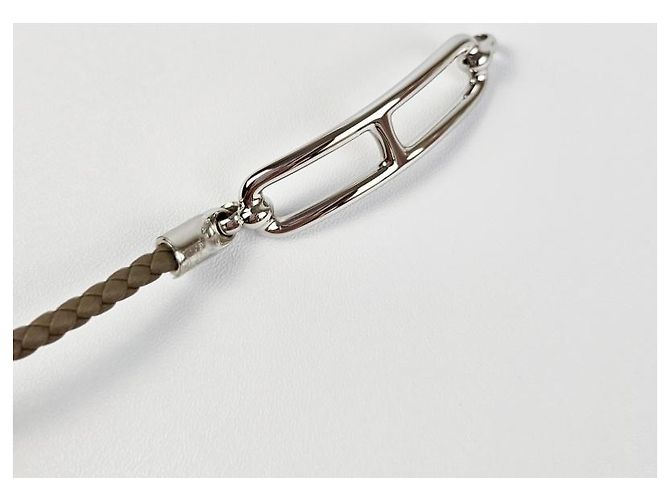 Hermès Bracciale Roulis Double Tour in pelle Etoupe - vista 7