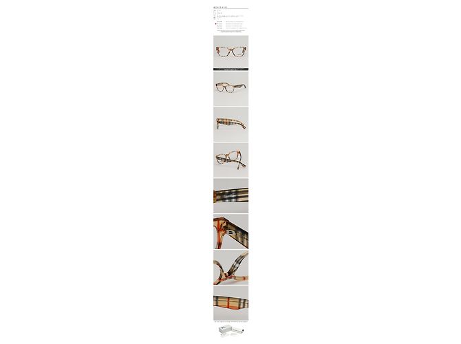 Burberry Eyewear Frame Check Pattern Acetate Unisex - view 4