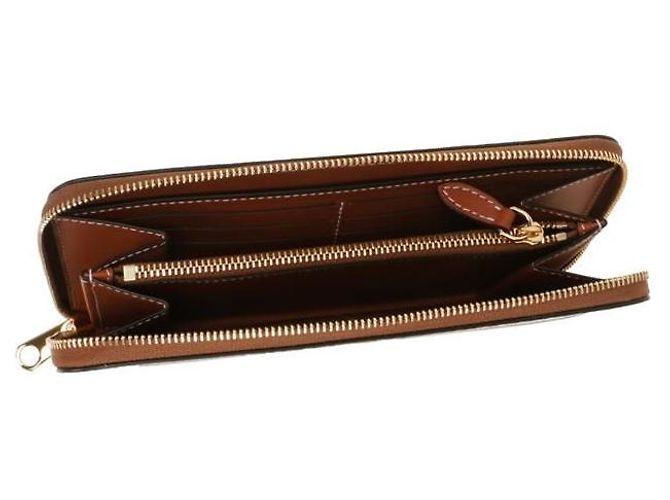 Burberry Cartera Zip Round de piel Check - vista 4