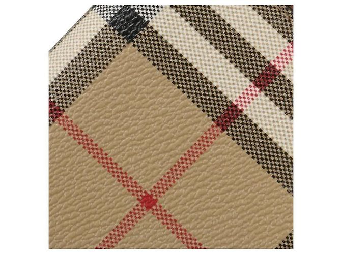 Burberry Cartera Zip Round de piel Check - vista 7