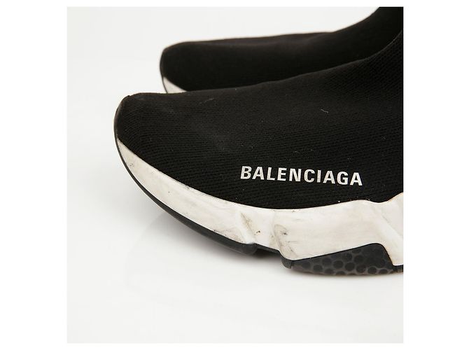 Balenciaga Sneakers Speedrunner Black White - vista 8