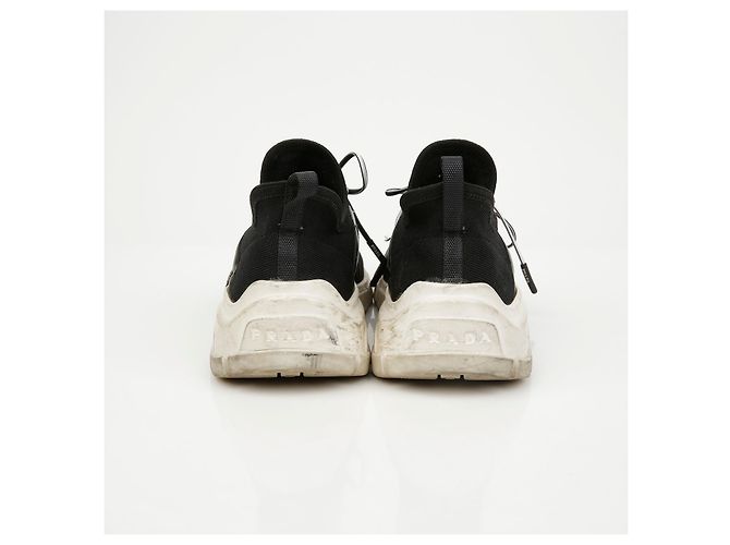 Prada Logo Knit Socks Sneaker Schwarz Weiß - Ansicht 10