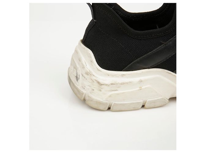 Prada Logo Knit Socks Sneaker Schwarz Weiß - Ansicht 12