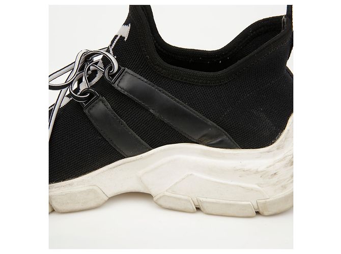 Prada Logo Knit Socks Sneaker Schwarz Weiß - Ansicht 14