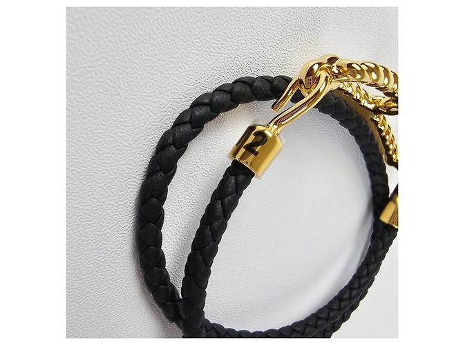 Hermès Bracciale Roulis Double Tour da donna in pelle Gold Noir - vista 7