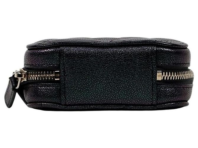 Chanel Borsa a tracolla porta-cellulare Caviar iridescent nero - vista 4