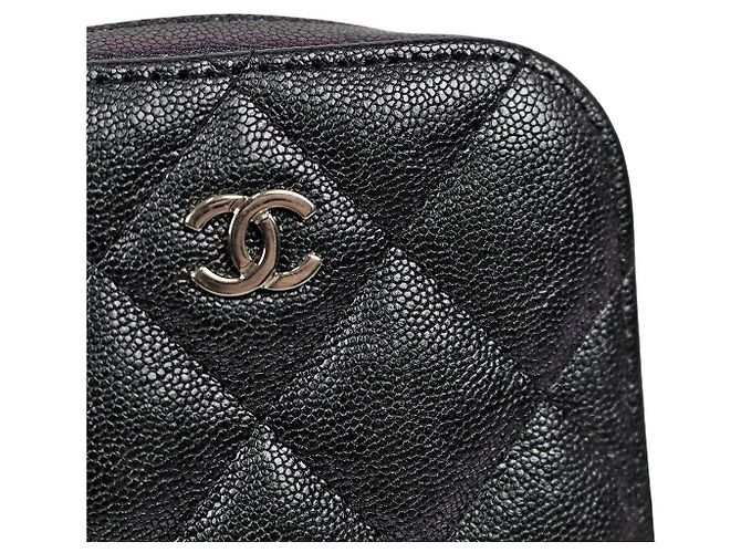 Chanel Borsa a tracolla porta-cellulare Caviar iridescent nero - vista 8